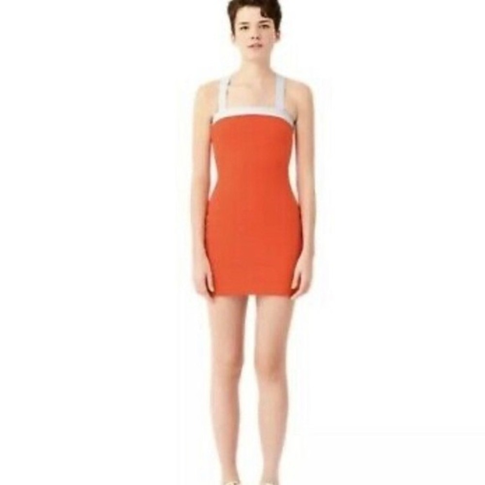 Kate Spade Saturday‎ Orange Retro Bodycon Mini Dress M